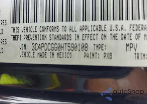 2017 Dodge Journey Crossroad Plus from USA, damaged, VIN 3C4PDCGG0HT590108